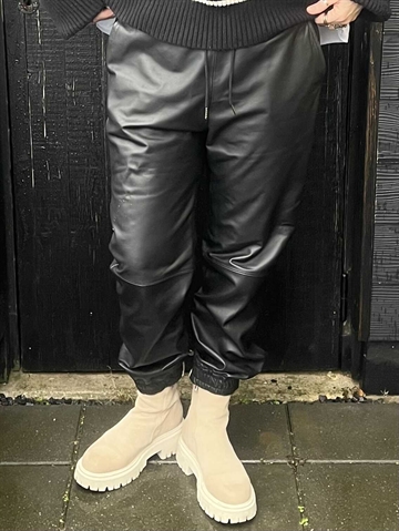 Co Couture Shiloh Leather Joggers Black 91154